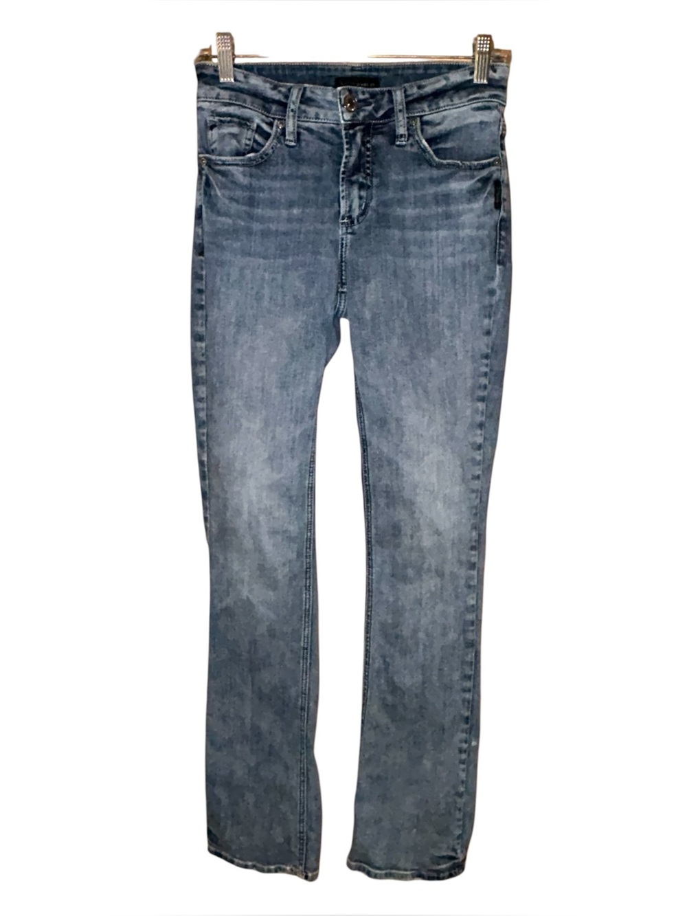 Silver Jeans Elyse Slim Boot Jeans Womens 26x33 Blue Stretch Western Cowgirl